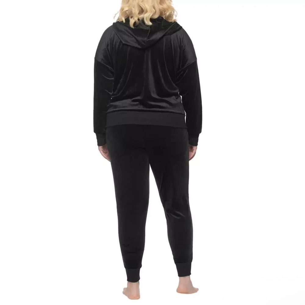 Felina Women's Velour 2 Piece Zip Hoodie and Jogger Black XXL (1813194) NWT - Picture 4 of 9